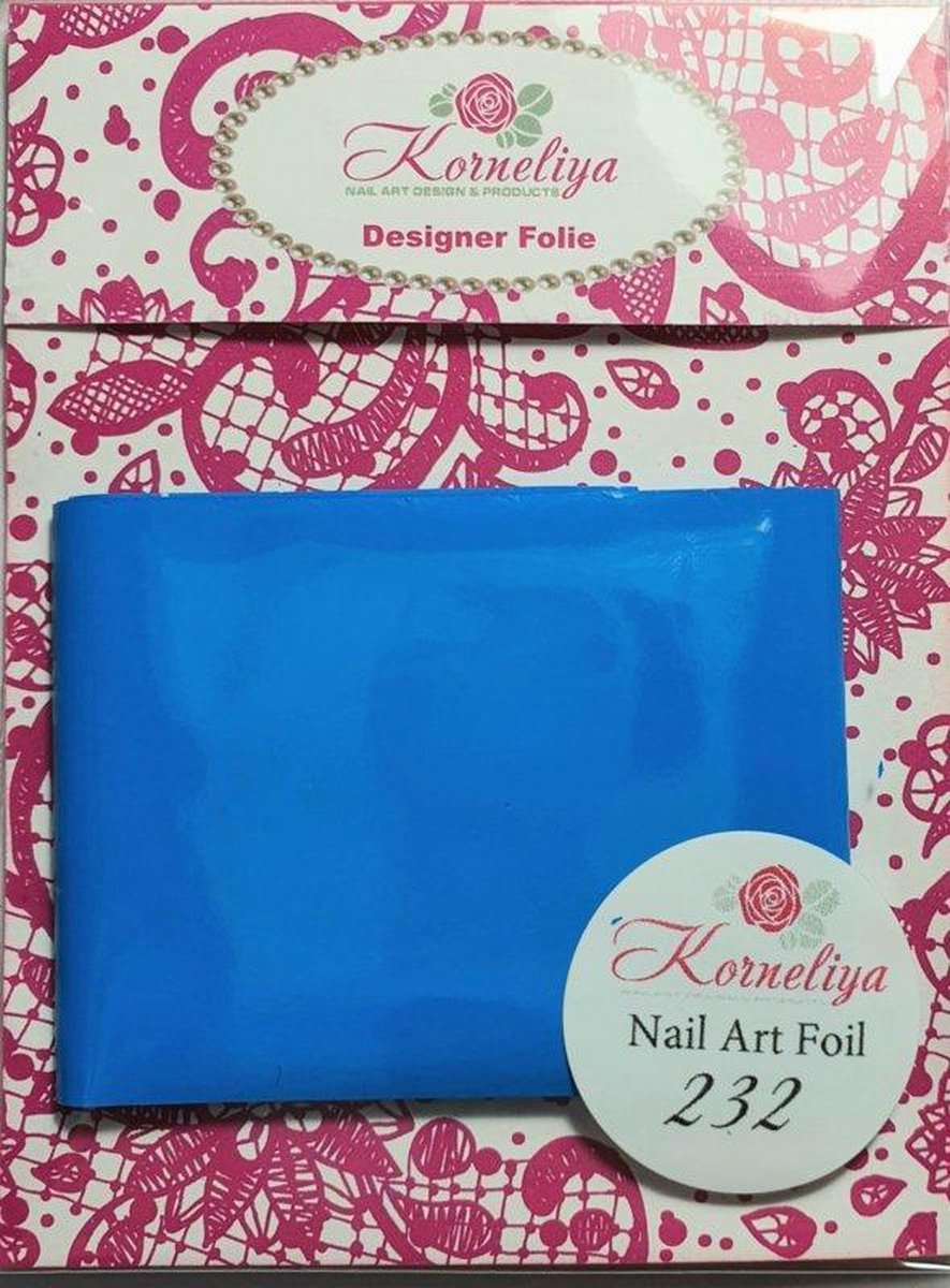Goedkoopste Korneliya Nailart folie - Transfer folie - Nagel Folie Mat CraquelÃ© Blauw 232