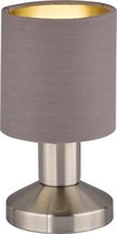 LED Tafellamp - Tafelverlichting - Torna Garno - E14 Fitting - Rond - Mat Bruin - Aluminium