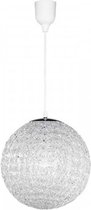 LED Hanglamp - Hangverlichting - Torna Sooty - E27 Fitting - Rond - Mat Nikkel - Aluminium