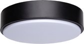 LED Plafondlamp - Igia Santi - Opbouw Rond 12W - Warm Wit 3000K - Mat Zwart Aluminium