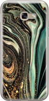 Hoesje geschikt voor Samsung Galaxy A5 (2017) - Marble khaki - Soft Case - TPU - Marmer - Groen - ELLECHIQ