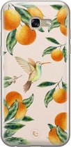 Hoesje geschikt voor Samsung Galaxy A5 (2017) - Tropical fruit - Soft Case - TPU - Natuur - Oranje - ELLECHIQ
