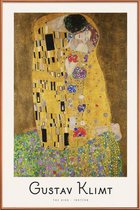 JUNIQE - Poster met kunststof lijst Klimt - The Kiss -20x30 /Geel