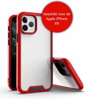 iPhone XR Bumper Case Hoesje - Apple iPhone XR – Transparant / Rood