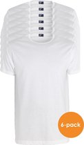 ALAN RED T-shirts Derby extra lang (6-pack) - O-hals - wit - Maat: XXL