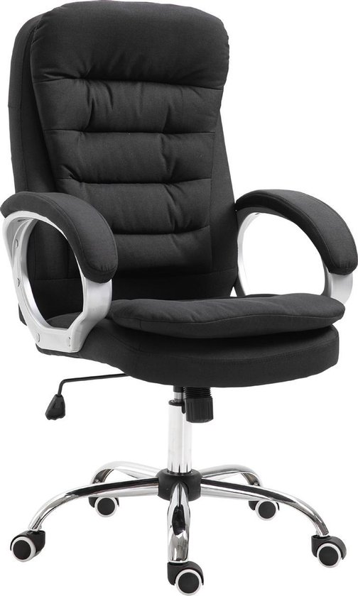 Bureaustoel - Ergonomische bureaustoel - Directiestoel - Zwart - L64 x B75 x H103-111 cm