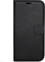 LC.IMEEKE Kunstleren Book Case Portemonnee Pasjes Hoesje Geschikt voor iPhone 12 (Pro) - Zwart