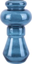 Pt, Morgana - Vaas - Glas - 35x18cm - Donkerblauw