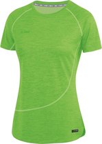 Jako T-Shirt Active Basics Dames Fluo Groen Gemeleerd Maat 36