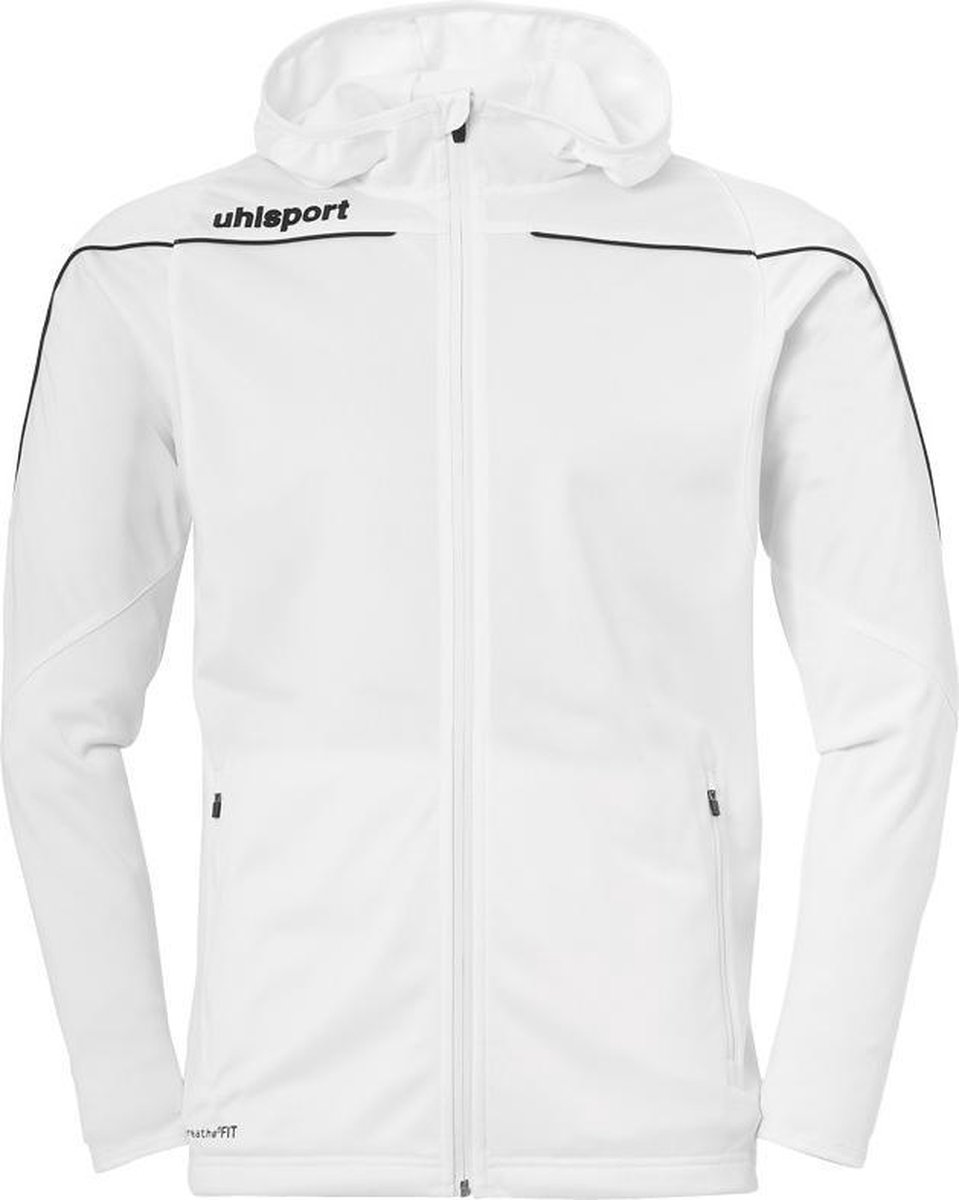 Uhlsport Stream 22 Trainingsjas Met Capuchon Kind Wit-Zwart Maat 152