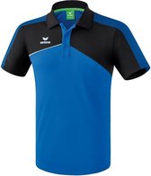 Erima Premium One 2.0 Polo Kind New Royal-Zwart-Wit Maat 128