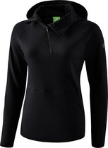 Erima Essential Sweatshirt met Capuchon Dames Zwart-Grijs Maat 42