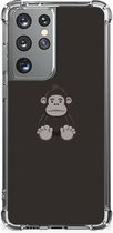 Smartphone hoesje Samsung Galaxy S21 Ultra Hoesje Bumper met transparante rand Gorilla