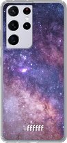 6F hoesje - geschikt voor Samsung Galaxy S21 Ultra -  Transparant TPU Case - Galaxy Stars #ffffff