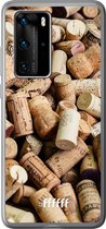 Huawei P40 Pro Hoesje Transparant TPU Case - Corks #ffffff