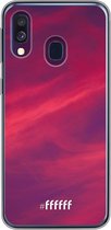 Samsung Galaxy A50 Hoesje Transparant TPU Case - Red Skyline #ffffff