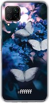Huawei P40 Lite Hoesje Transparant TPU Case - Blooming Butterflies #ffffff