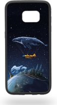 Whale in the sky Telefoonhoesje - Samsung Galaxy S7 Edge