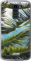 LG K10 (2016) Hoesje Transparant TPU Case - Palms #ffffff