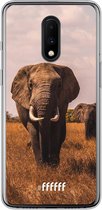 OnePlus 7 Hoesje Transparant TPU Case - Elephants #ffffff