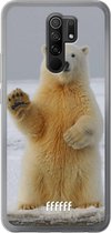 Xiaomi Redmi 9 Hoesje Transparant TPU Case - Polar Bear #ffffff
