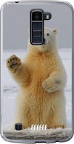 LG K10 (2016) Hoesje Transparant TPU Case - Polar Bear #ffffff