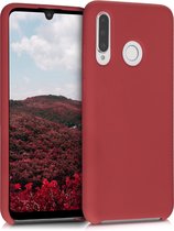 kwmobile telefoonhoesje voor Huawei P30 Lite - Hoesje met siliconen coating - Smartphone case in donkerrood