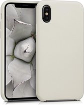 coque de téléphone kwmobile pour Apple iPhone X - Coque avec revêtement en silicone - Coque pour smartphone en beige