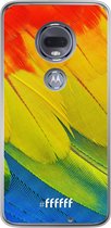 Motorola Moto G7 Hoesje Transparant TPU Case - Macaw Hues #ffffff