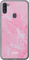 Samsung Galaxy A11 Hoesje Transparant TPU Case - Pink Sync #ffffff