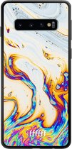 Samsung Galaxy S10 Hoesje TPU Case - Bubble Texture #ffffff