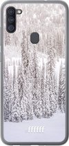 Samsung Galaxy A11 Hoesje Transparant TPU Case - Snowy #ffffff