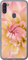 Samsung Galaxy A11 Hoesje Transparant TPU Case - Pink Petals #ffffff