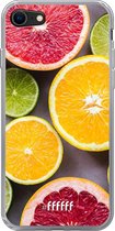 6F hoesje - geschikt voor iPhone 8 - Transparant TPU Case - Citrus Fruit #ffffff