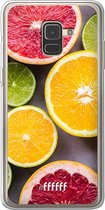 Samsung Galaxy A8 (2018) Hoesje Transparant TPU Case - Citrus Fruit #ffffff