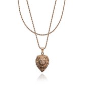 Croyez Jewelry | Lion Rosegold Layerup | Rope / 65cm / 65cm
