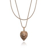 Croyez Jewelry | Lion Rosegold Layerup | Rope / 65cm / 65cm