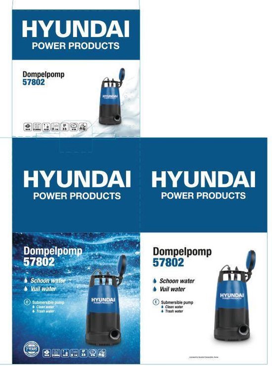 Dompelpomp, AC380V 45W 660GPH Zwembadafdekkingspomp met 19