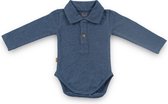 Frogs and Dogs - Polo Romper - Navy Blauw - Maat 74 - Jongens