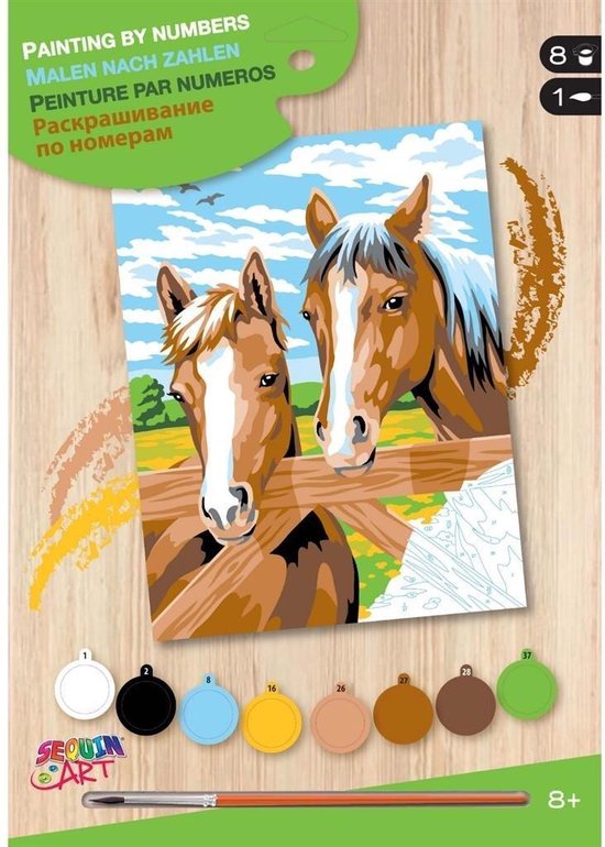 Afbeelding van het spel Sequin Art Schilderen op Nummer Paarden