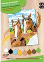 Afbeelding van het spelletje Sequin Art Schilderen op Nummer Paarden