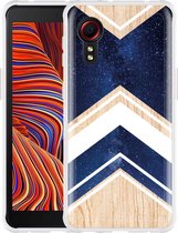 Hoesje Geschikt voor Samsung Galaxy Xcover 5 - Space wood