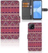Coque OPPO A73 5G Portefeuille Livre Aztec Violet
