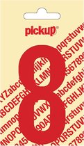 Pickup plakcijfer Nobel 90 mm rood 8 - 310220908