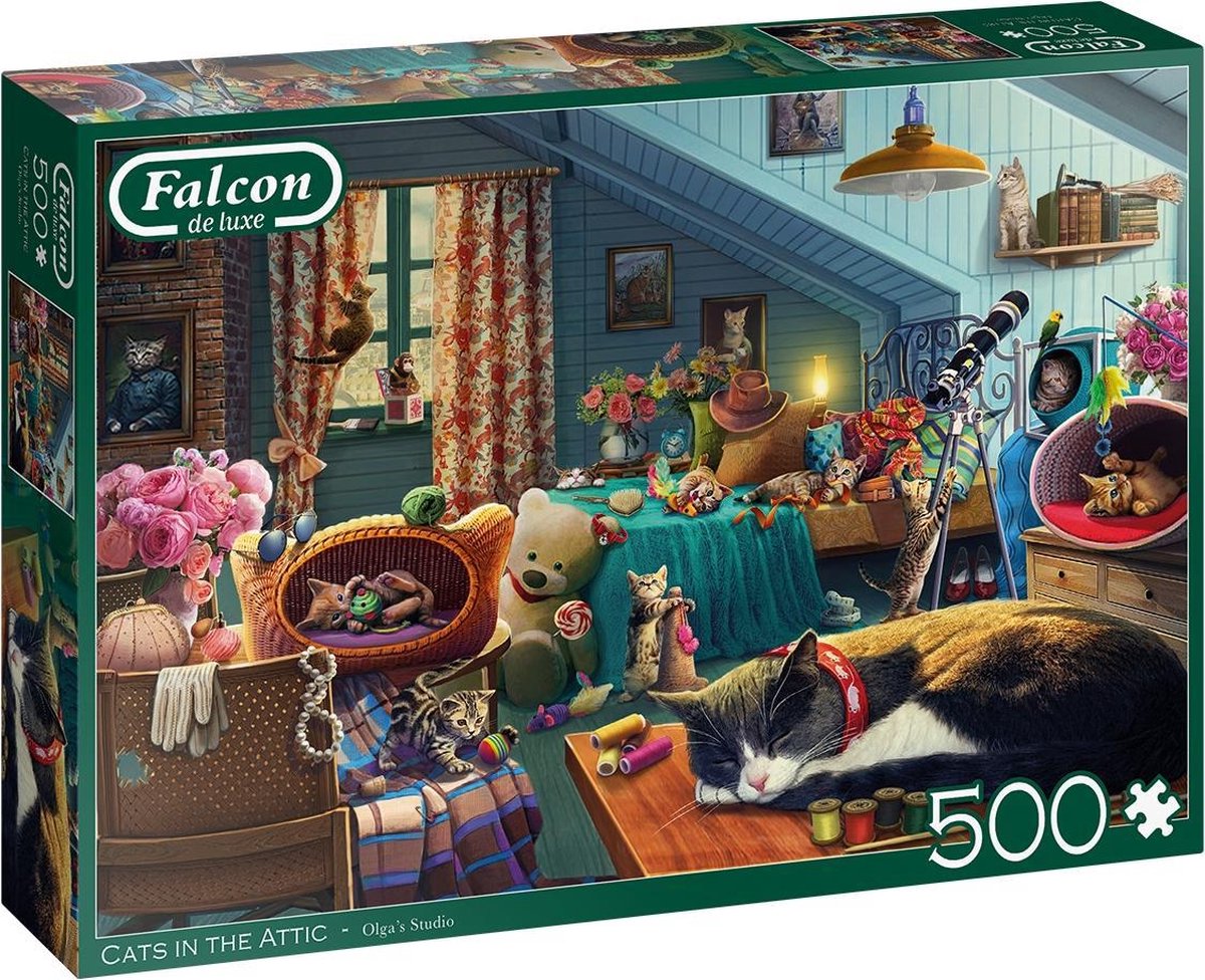 Falcon puzzel Cats in the Attic - Legpuzzel - 500 stukjes - Falcon