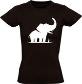 Olifant Dames t-shirt | dier | dierendag | Afrika | safari | grappig | cadeau | Zwart