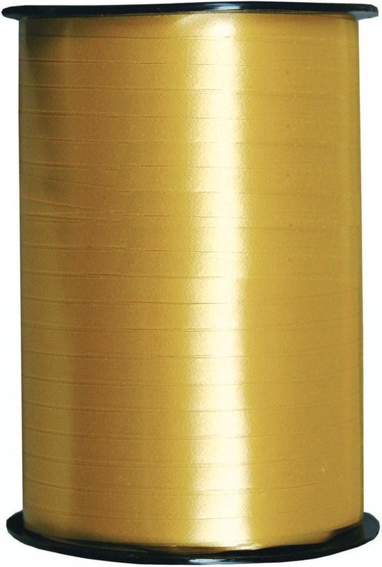 Krullint Goud 015 - 5mm breedte – 500 mtr lengte