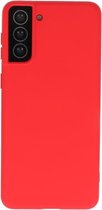 Lunso - Softcase hoes -  Samsung Galaxy S21 Plus - Rood