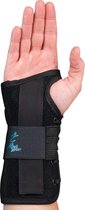 Medspec Wrist lacer Polsbrace - Maat: X-Large - Zijde: Rechts - Kleur: Zwart - Lengte: Lang