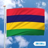 Vlag Mauritius 200x300cm - Glanspoly